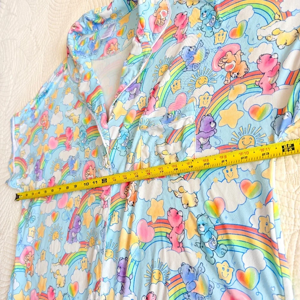 Retro Care Bears Women XL Favorite Bears Pose Pajama Pants Set Kidcore Nostalgic - Picture 11 of 15